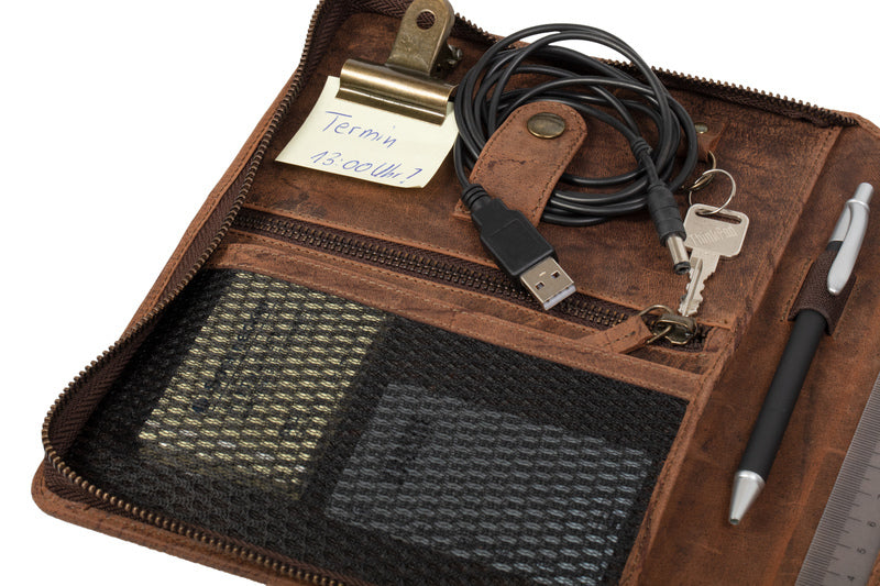 Juscha Ju-30121 Organiser Pride And Soul A5 Wick . Bruin Leer.