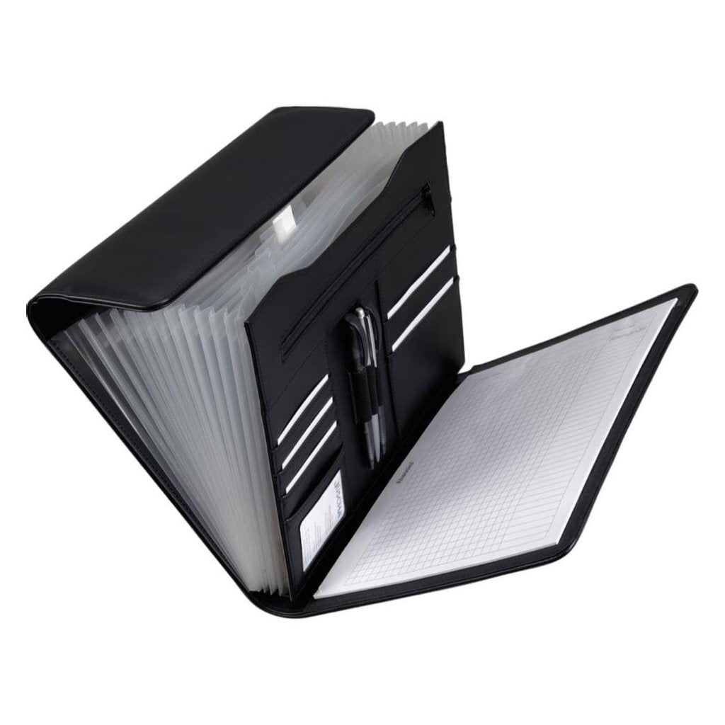 Alassio Ju-31511 Sorteermap Vado A4 Zwart/Imitatie Leer