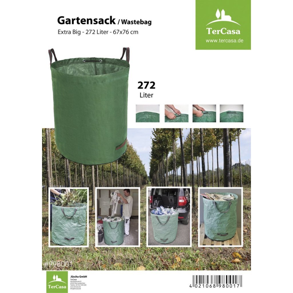 Tercasa Ju-998001 Tuinafvalzak 272L Groen
