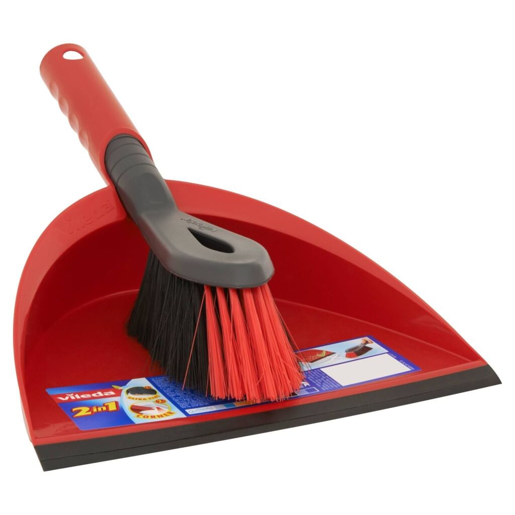 Vileda Stoffer En Blik Rood/Zwart