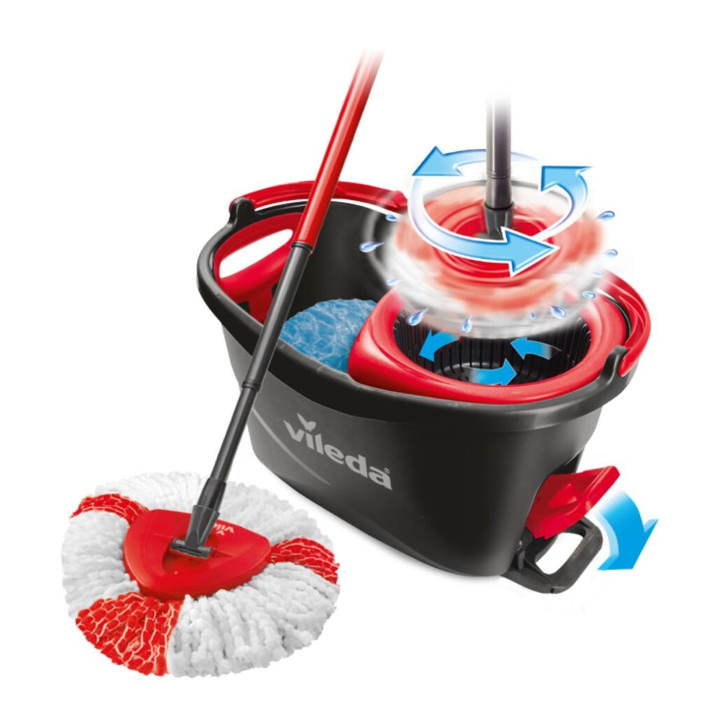 Vileda Easy Wring And Clean Turbo Mopset Rood/Zwart