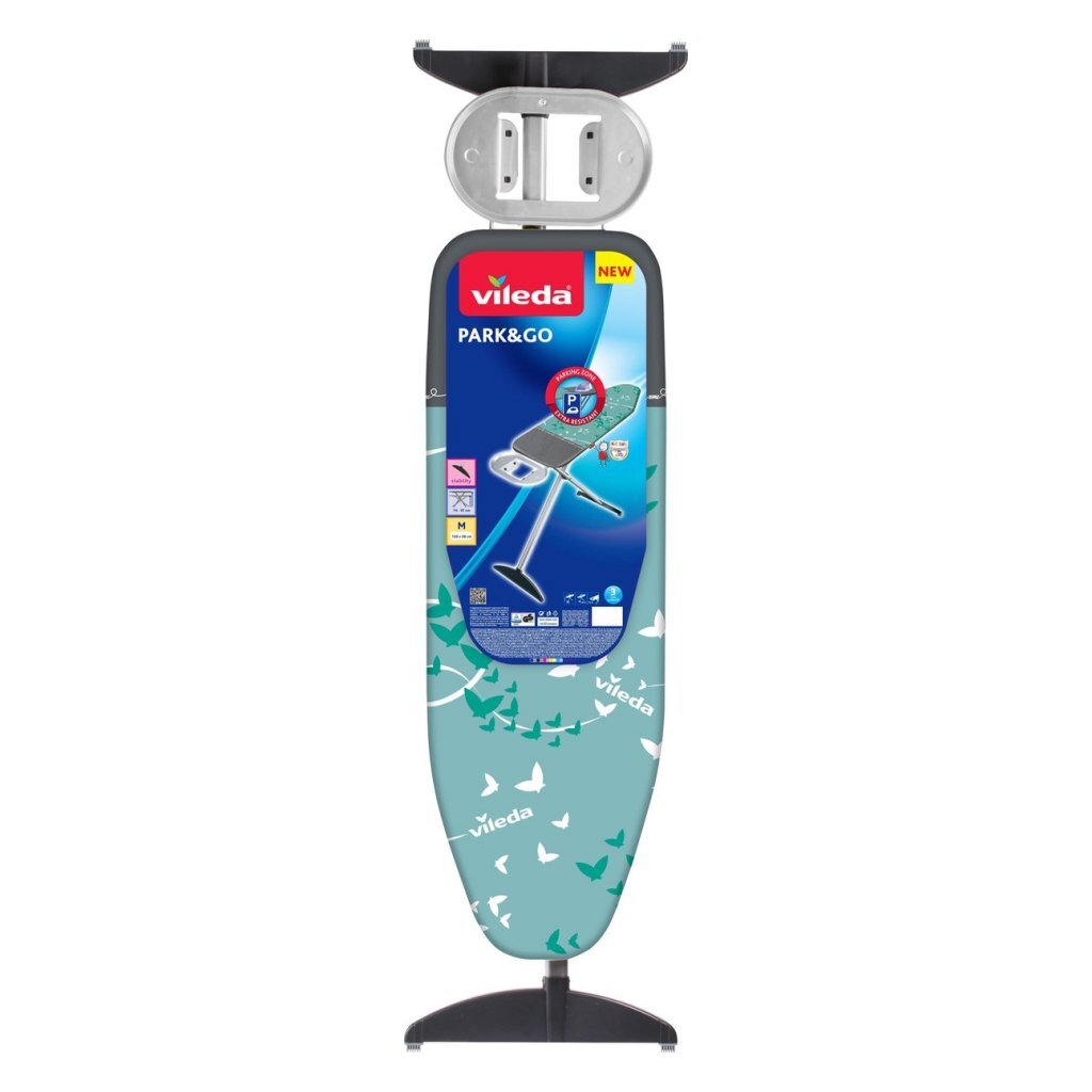 Vileda Park And Go Strijkplank 120X38 Cm Grijs/Mint