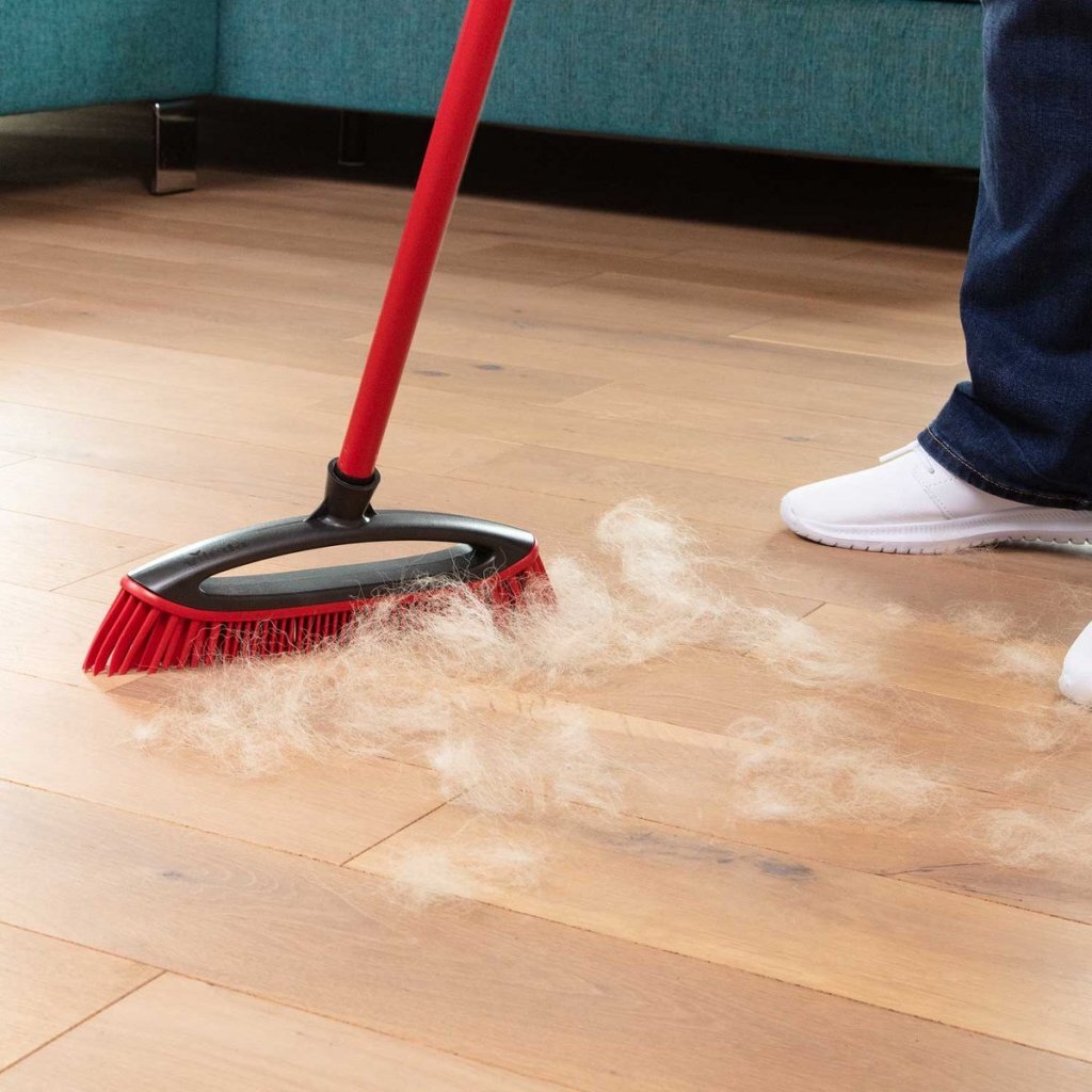 Vileda Petpro Always Clean Bezem Borstel Zwart/Rood