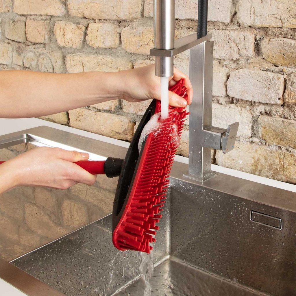 Vileda Petpro Always Clean Bezem Borstel Zwart/Rood