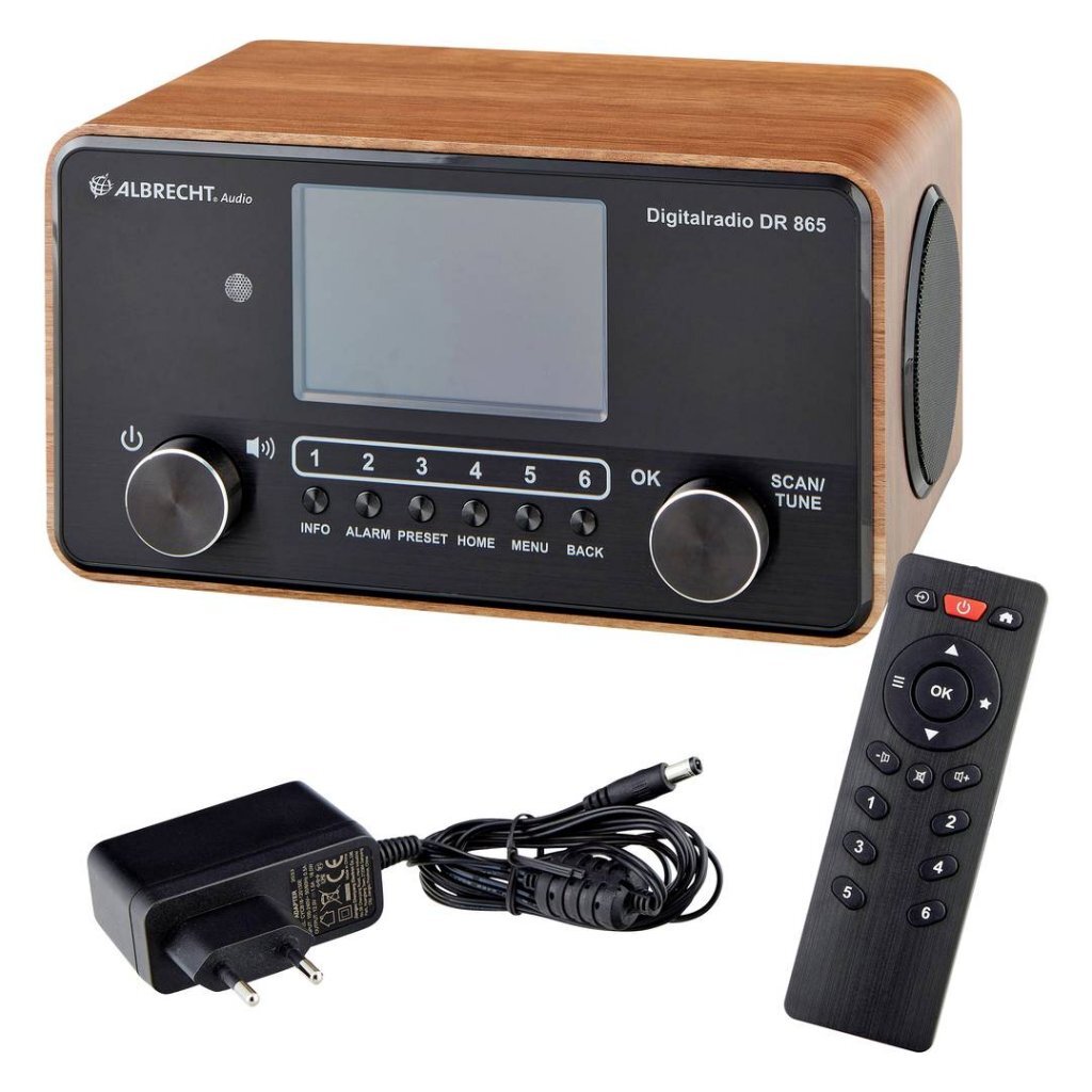 Overige Merken Albrecht Dr 865 Digitale Radio Hout/Zwart
