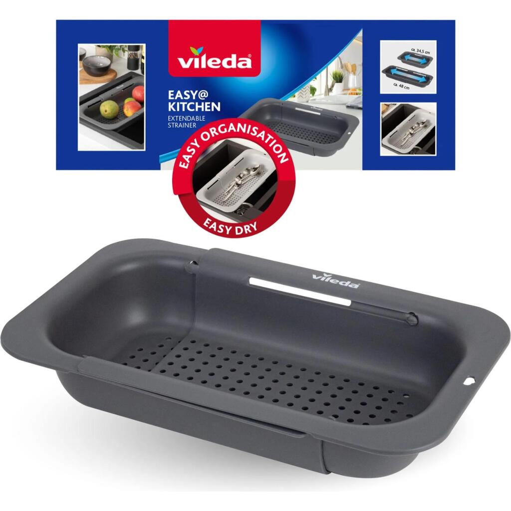 Vileda Afwaszeef Uittrekbaar 34.5-48 Cm Antraciet