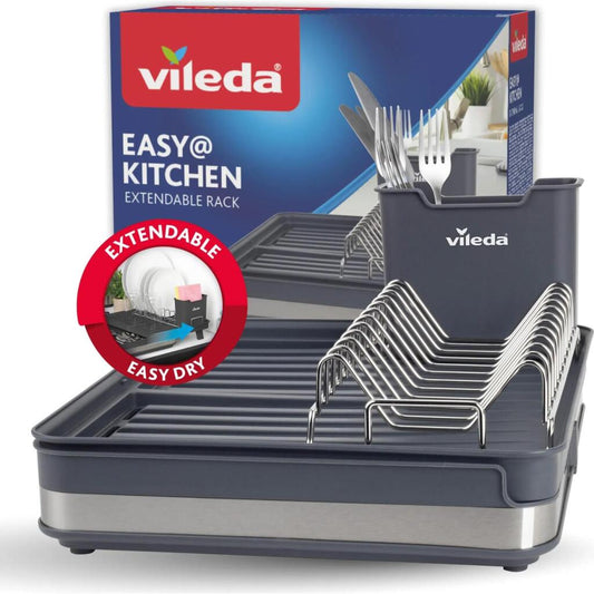 Vileda Afdruiprek Uittrekbaar 36.5-51.5X30X13.1 Cm Antraciet/Zilver