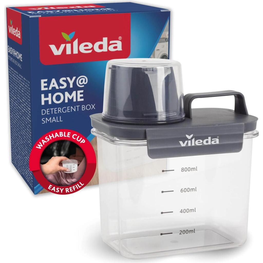 Vileda Wasmiddelbox 1100 Ml Transparant/Antraciet