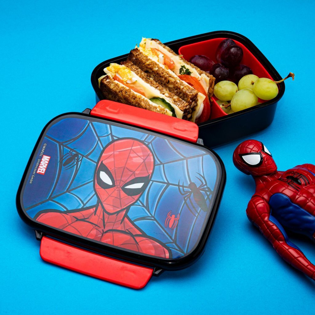 Spiderman Lunchbox Zwart/Rood