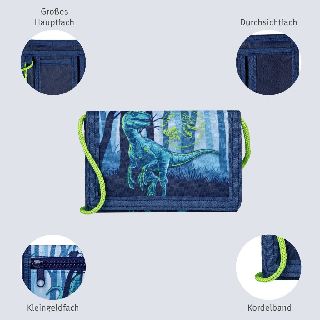 Overige Merken Jurassic World Portemonnee Donkerblauw/Groen