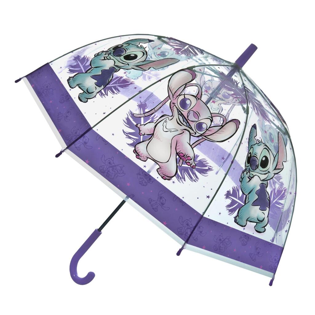 Disney Stitch Kinderparaplu Paars/Transparant