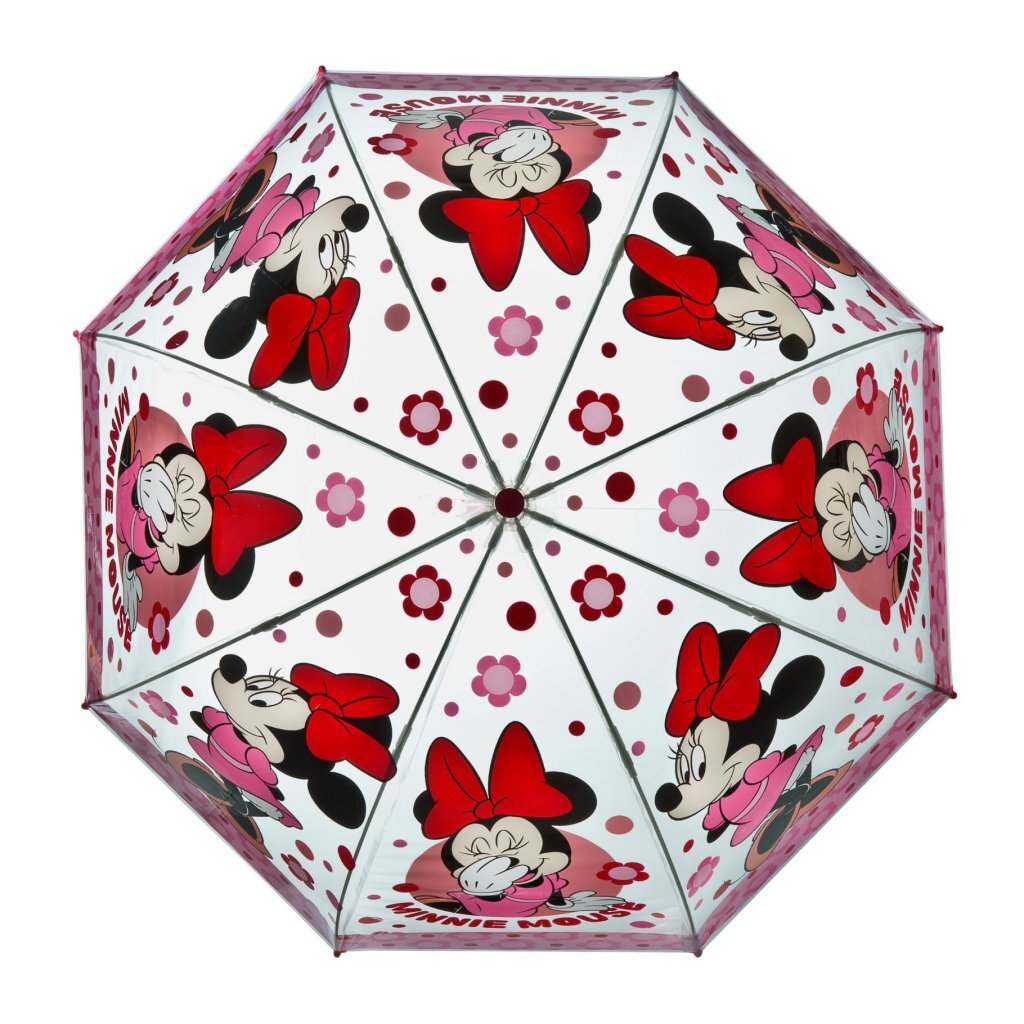 Disney Minnie Mouse Kinderparaplu Rood/Transparante