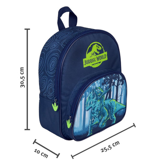 Overige Merken Jurassic World Rugtas 30.5X10X25.5 Cm Donkerblauw/Appelgroen