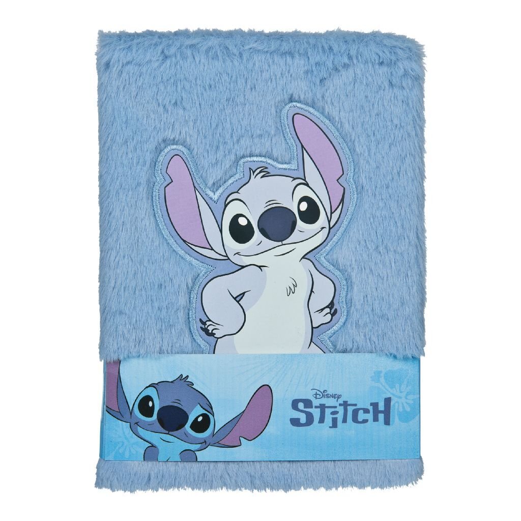Disney Stitch Pluchen Notitieboekje A5 Blauw