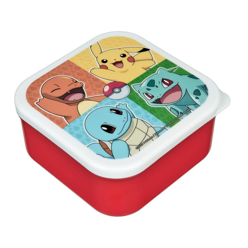 Pokemon Pok&Eacute;Mon Snackboxen 3-Delig Rood/Zwart/Geel