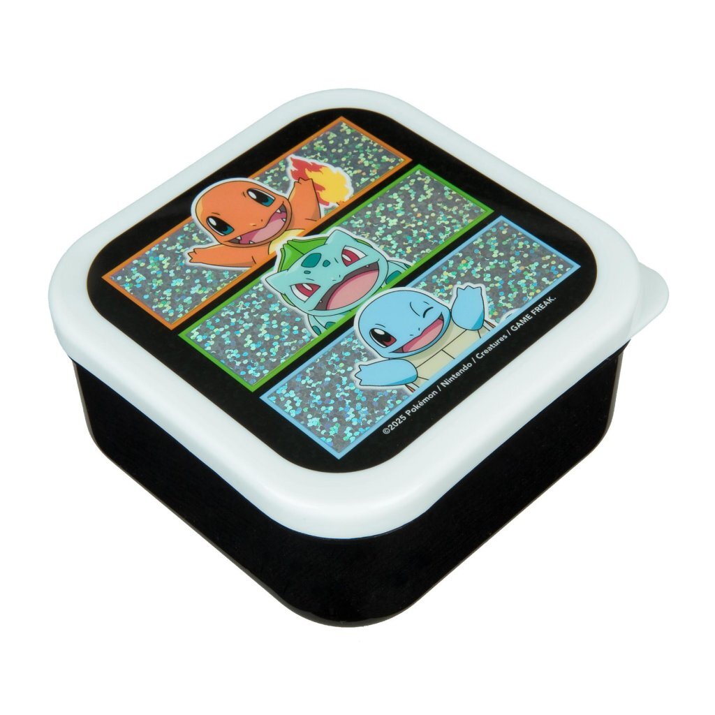 Pokemon Pok&Eacute;Mon Snackboxen 3-Delig Rood/Zwart/Geel