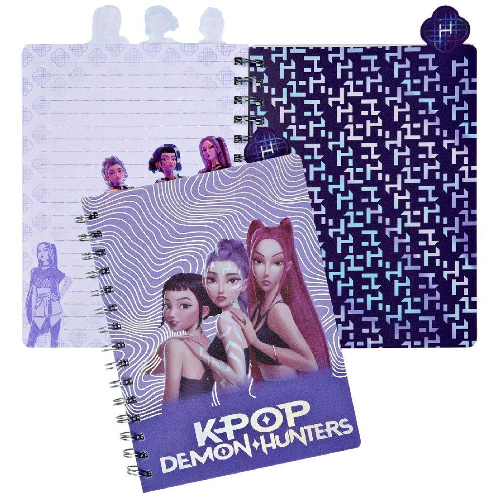 Overige Merken K-Pop Demon Hunters Spiraalnotitieboekje A5 Paars