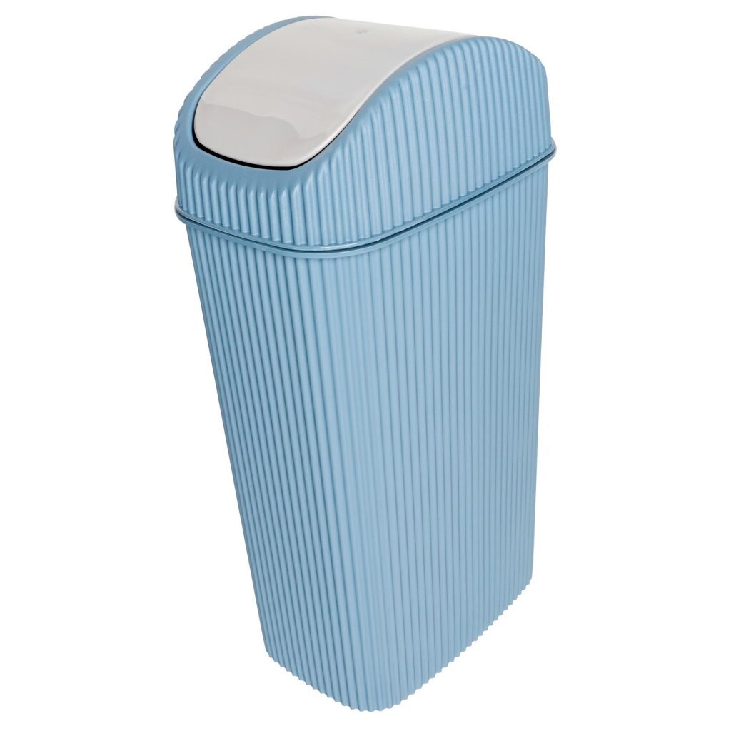 Overige Merken Alythia Tafelafvalbak Met Zwaaideksel 4L Blauw/Wit