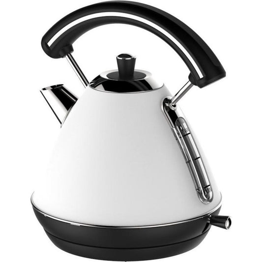 Schafer Sch&Auml;Fer Retro Waterkoker 1.7L 2200W Wit/Zwart/Rvs