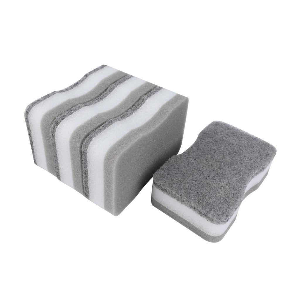 Clean Home Schuursponsen 4 Stuks Zwart/Grijs