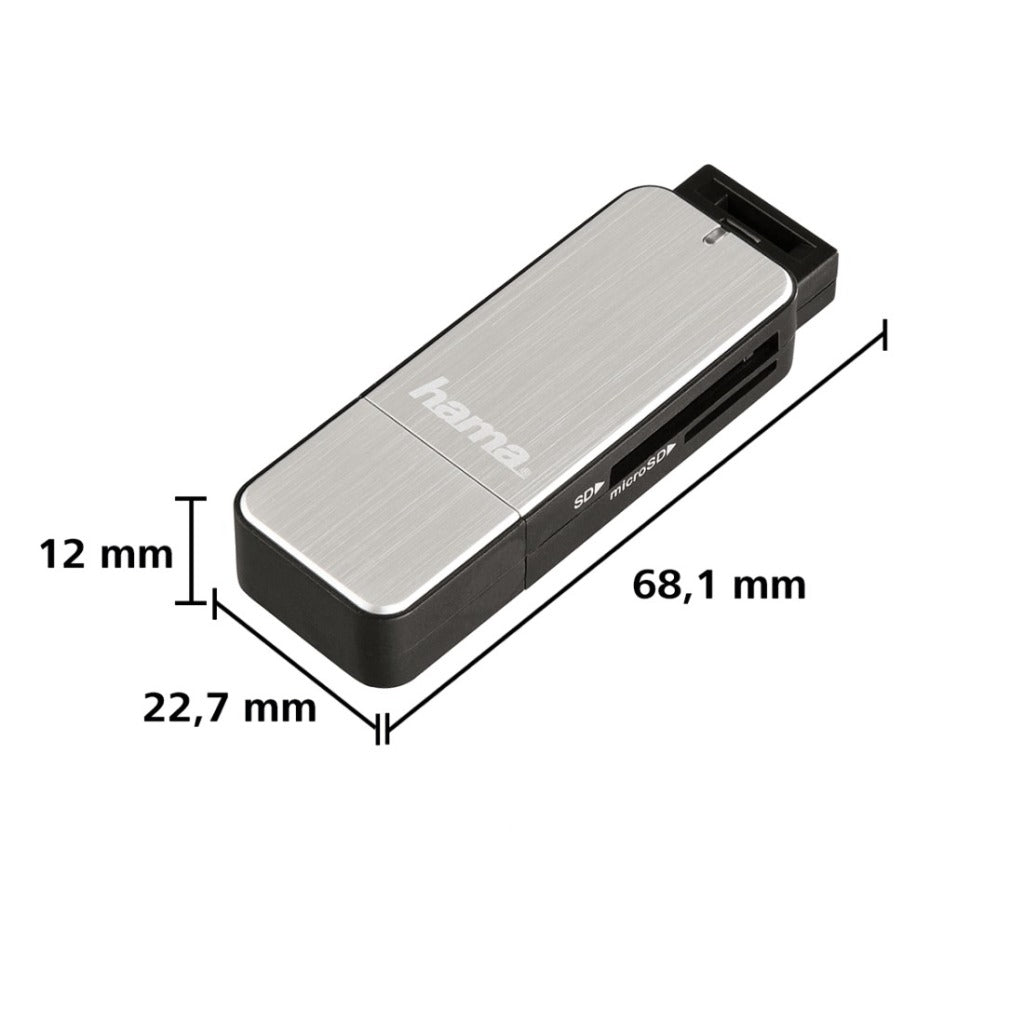 Hama Usb 3.0 Card Reader Sd/Micro Sd Zilver