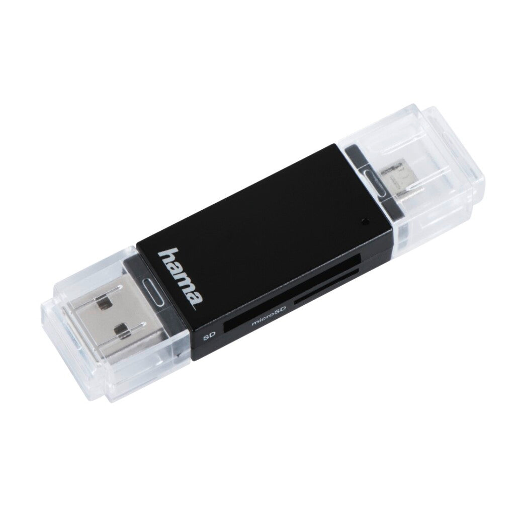 Hama Usb-2.0-Otg-Kaartlezer Basic Sd/Microsd Zwart