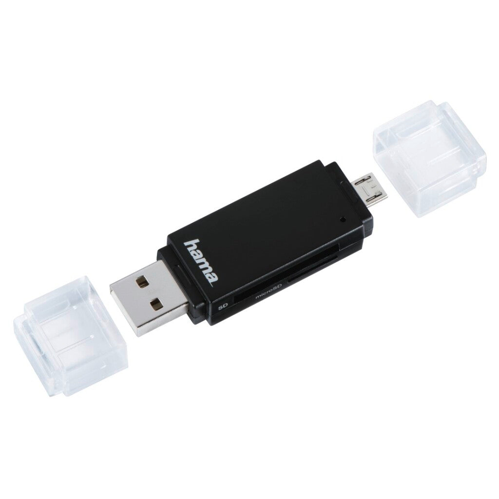 Hama Usb-2.0-Otg-Kaartlezer Basic Sd/Microsd Zwart