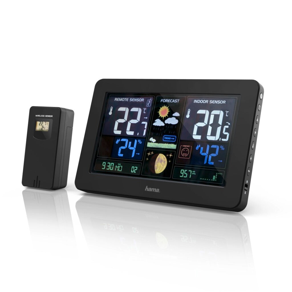 Hama Weerstation Premium Met Led-Kleurendisplay En Usb-Oplaadfunctie