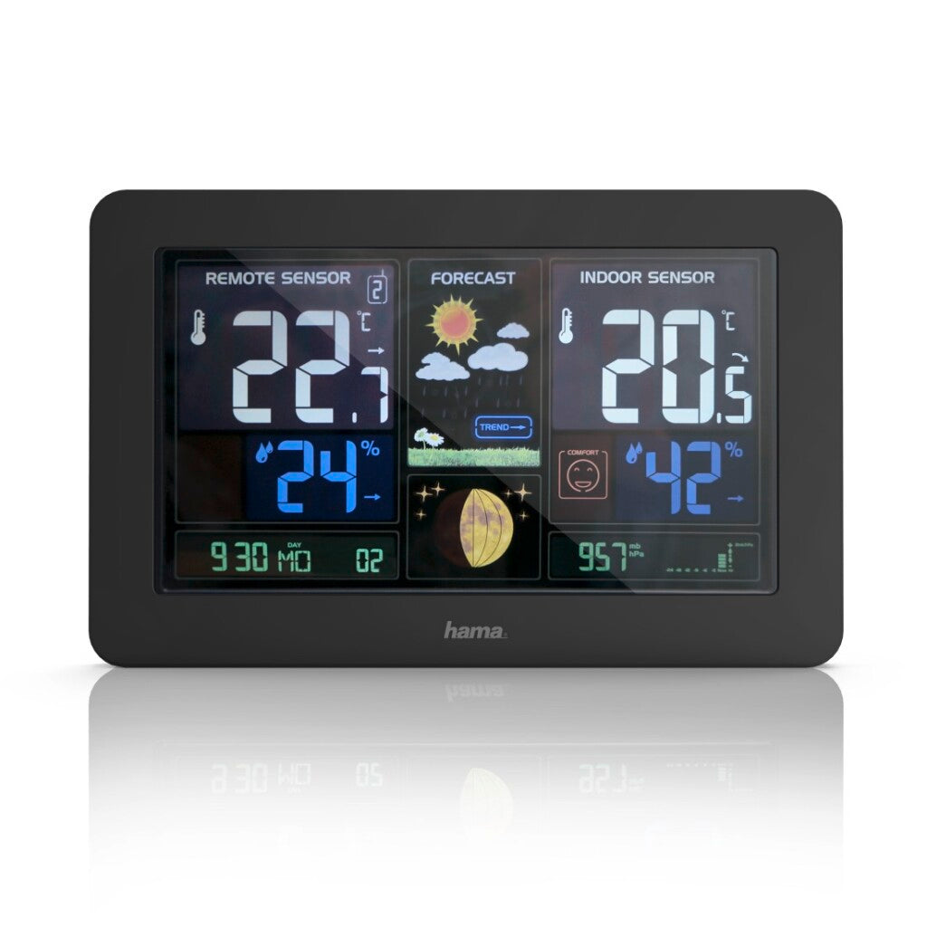 Hama Weerstation Premium Met Led-Kleurendisplay En Usb-Oplaadfunctie