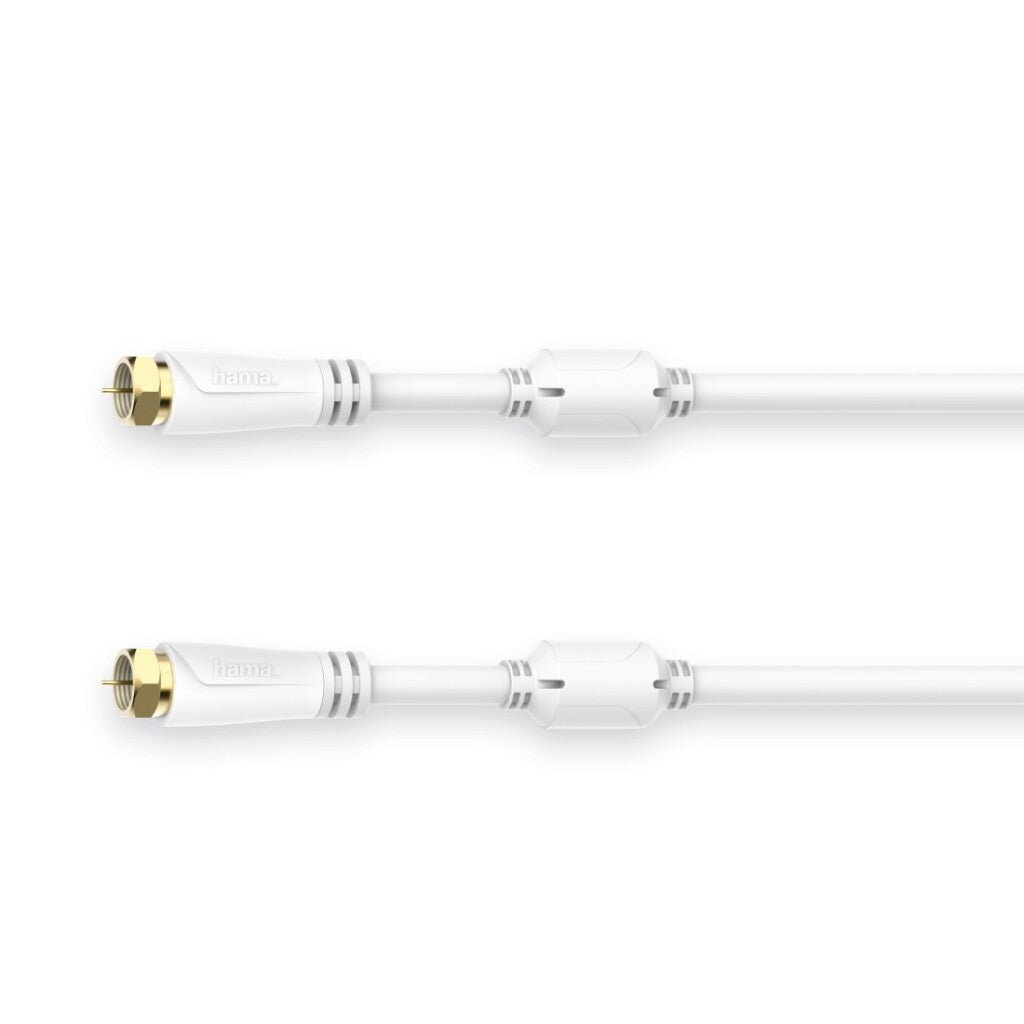 Hama Sat Aansluitkabel F Connector - F Connector Verguld 500 Cm Wit