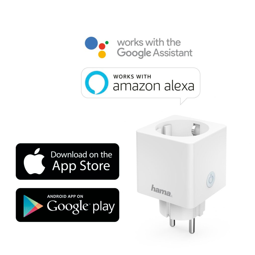 Hama Wifi-Stopcontact Mini Meting Van Verbruik Zonder Hub Bed. Spraak/App