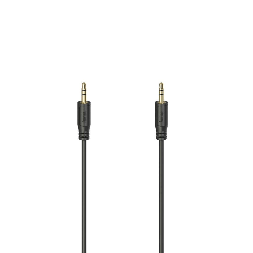 Hama Audiokabel Flexi-Slim 3,5-Mm-Jack-Stekker Verguld Zwart 0,75 M