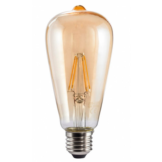 Xavax Led-Gloeidraad E27 410Lm Vervangt 35W Vintagelamp Amber Warm Wit