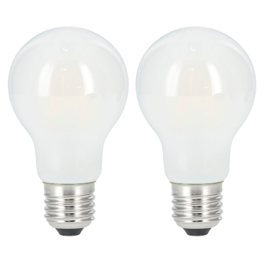 Xavax Led-Gloeidraad Gloeilamp E27 806Lm Warm Wit Mat 2 Stuks