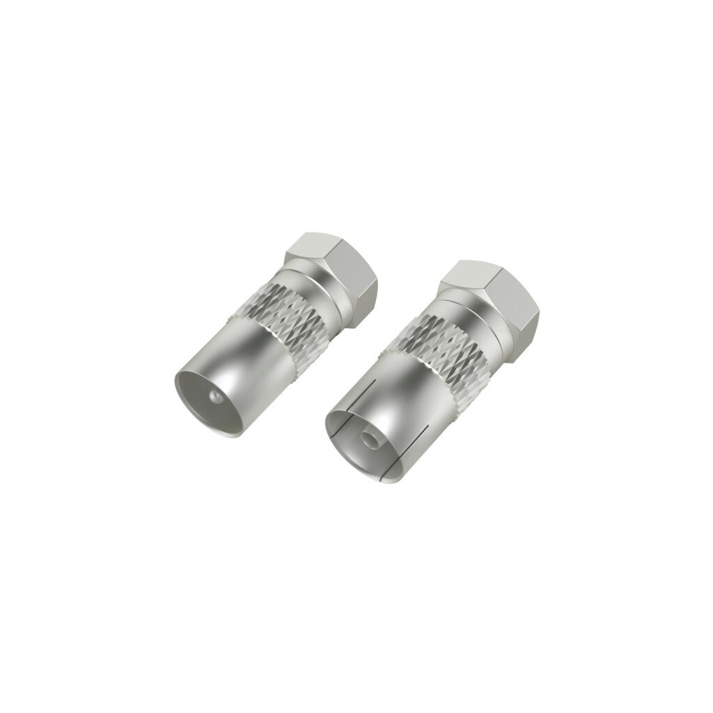 Hama Sat-Adapterset F-Stekker - Coax-Stekker/Koppeling 2 Stuks
