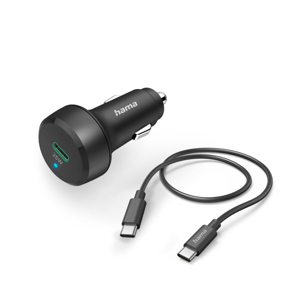 Hama Auto-Snellader Met Oplaadkabel Usb-C Pd/Qc 25W 1 M Zwart