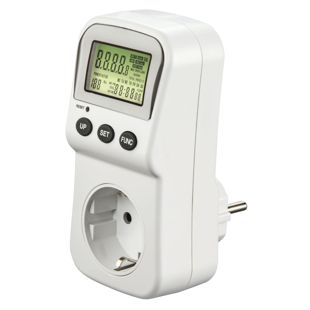Hama Energiekostenmeter Met Lcd-Display Digitale Elektriciteitsmeter Voor Het Stopcontact