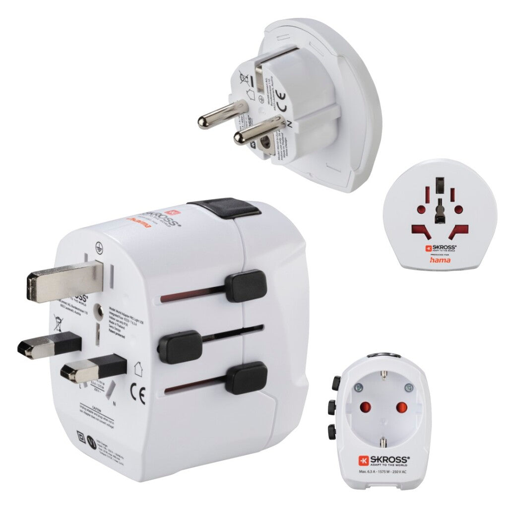 Hama Wereldreisadapter-Set World Travel Pro Light Usb 3-Polig 2X Usb
