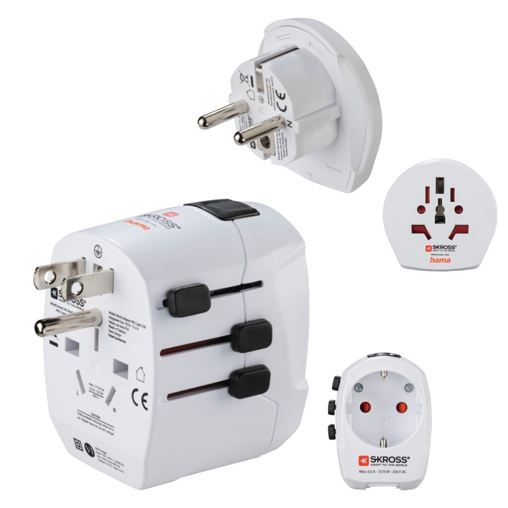Hama Wereldreisadapter-Set World Travel Pro Light Usb 3-Polig 2X Usb