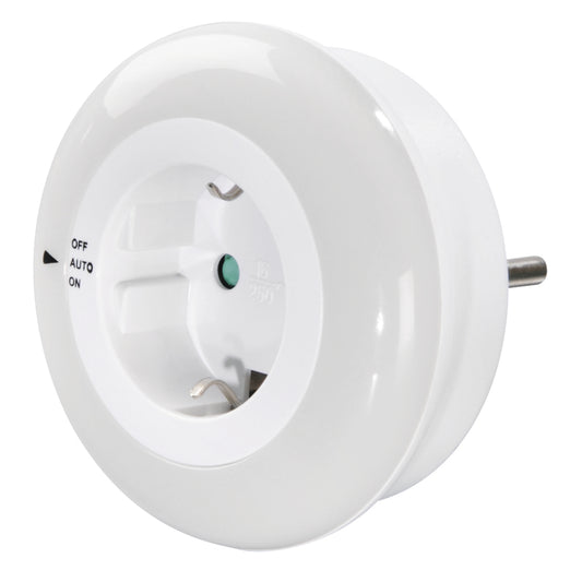 Hama Led-Nachtlampje Circle M. Geïntegr. Stopcont. Lichtsensor Aanraakbev.