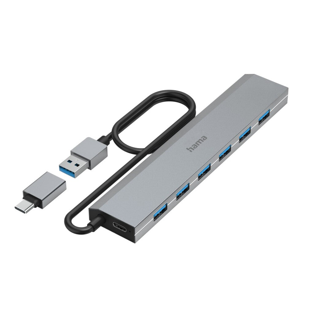 Hama Usb-Hub 7-Poorts Usb 3.2 Gen1 5 Gbit/S Inc. Usb-C-Adapter En Netadapter