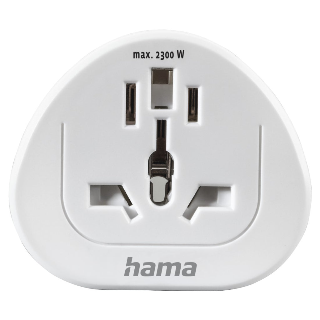 Hama Reisadapter Type E En F 3-Polig Universeel Wereld Naar Europa Wit