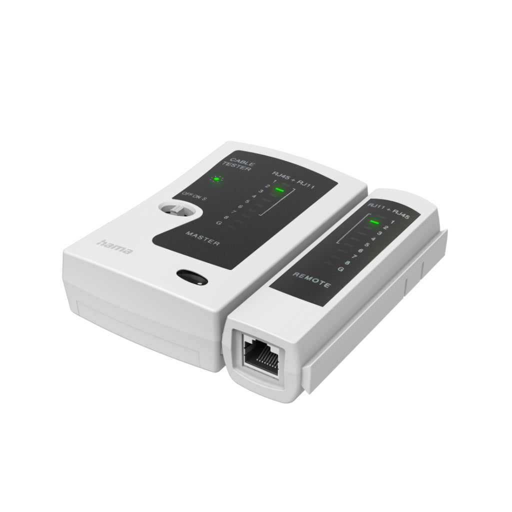 Hama Netwerkkabeltester Kabeltestapparaat Voor 8P8C (Rj45) 6P6C Of 6P4C