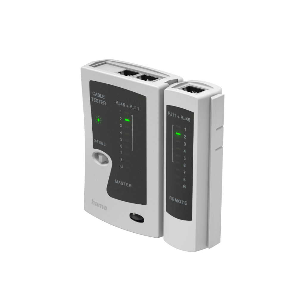 Hama Netwerkkabeltester Kabeltestapparaat Voor 8P8C (Rj45) 6P6C Of 6P4C