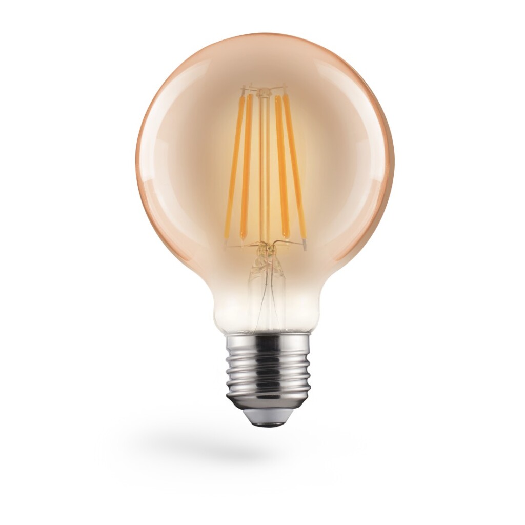 Xavax Led-Gloeidraad E27 650Lm 8W Vintagelamp Bol 80 Dimbaar Warm Wit