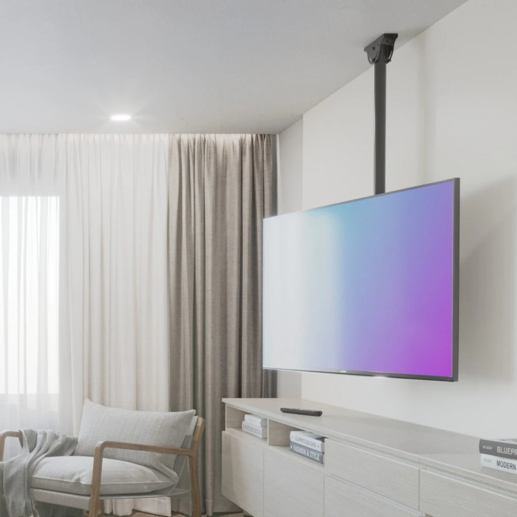 Hama Tv Plafondbeugel Draaibaar Kantelbaar Voor Schermen Tot 65 Inch Zwart