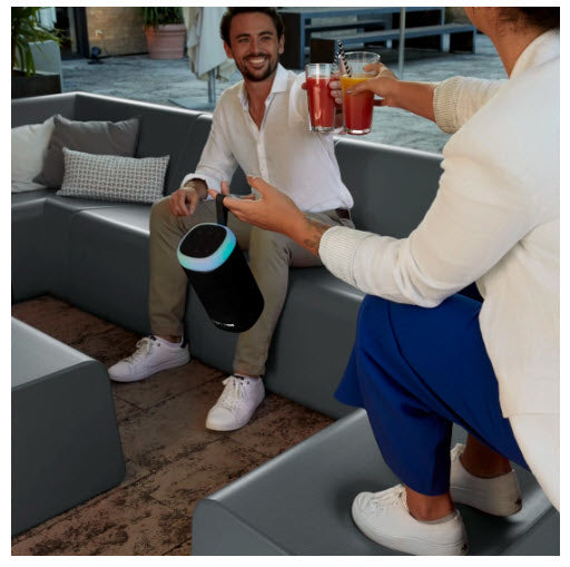 Hama Bluetooth&Reg;-Luidspreker Glow Pro Waterdicht Ipx4 5 Licht-Modi 30W Zw