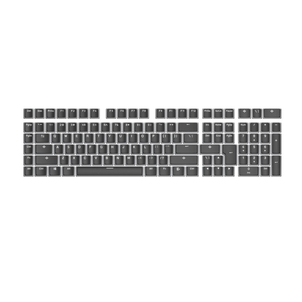 Urage Set Pudding-Keycaps Zwart/Transparant