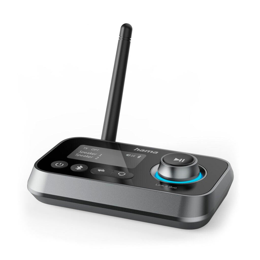 Hama Link.it Duo Bluetooth Adapter Zilver/Zwart