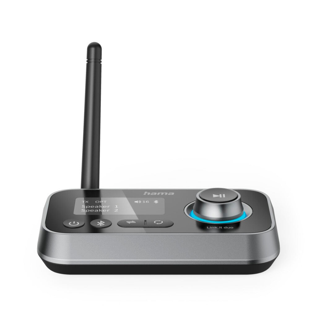 Hama Link.it Duo Bluetooth Adapter Zilver/Zwart
